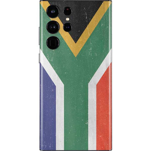 South Africa Flag Distressed Galaxy S22 Ultra Skin